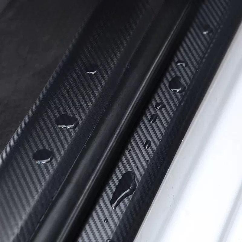 Carbon Fiber Pattern Nano Adhesive Door Sill Strip - Evoevs