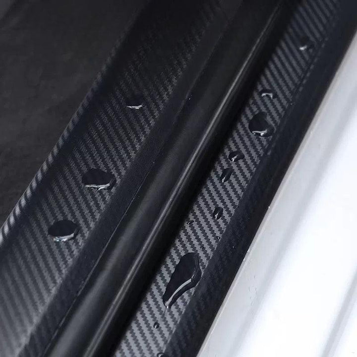 Carbon Fiber Pattern Nano Adhesive Door Sill Strip - Evoevs