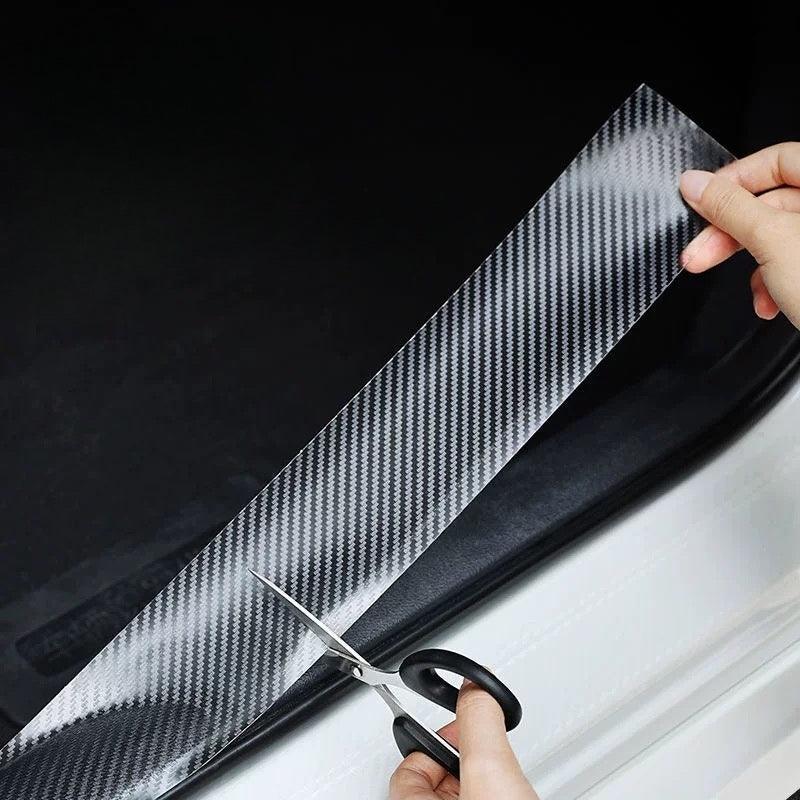 Carbon Fiber Pattern Nano Adhesive Door Sill Strip - Evoevs